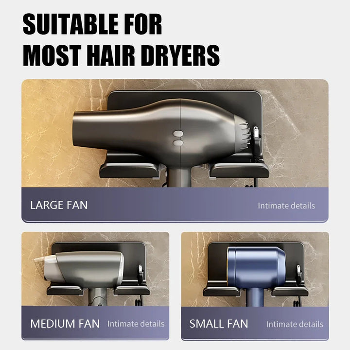 Wall Mounted Hair Dryer Holder Stand