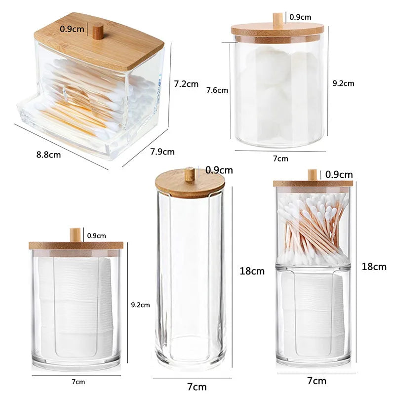 Acrylic Cotton Swab Storage Box