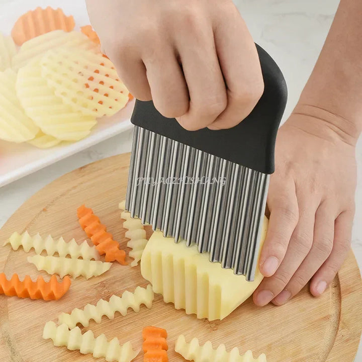 Stainless Steel Crinkle Cut Potato Chip Slicer