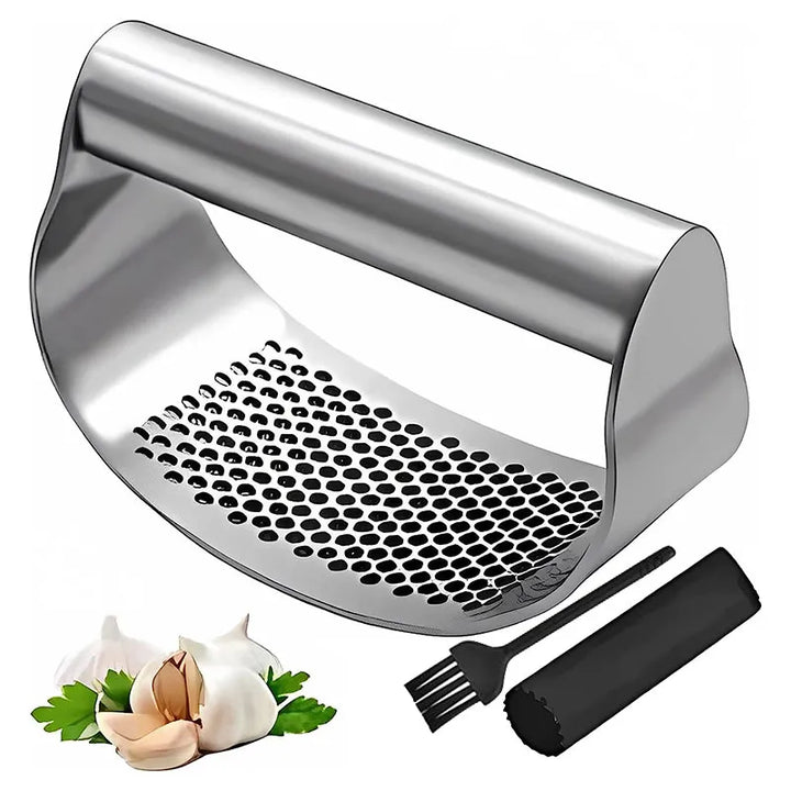 Stainless Steel Garlic Press Squeezer and Ginger Crusher